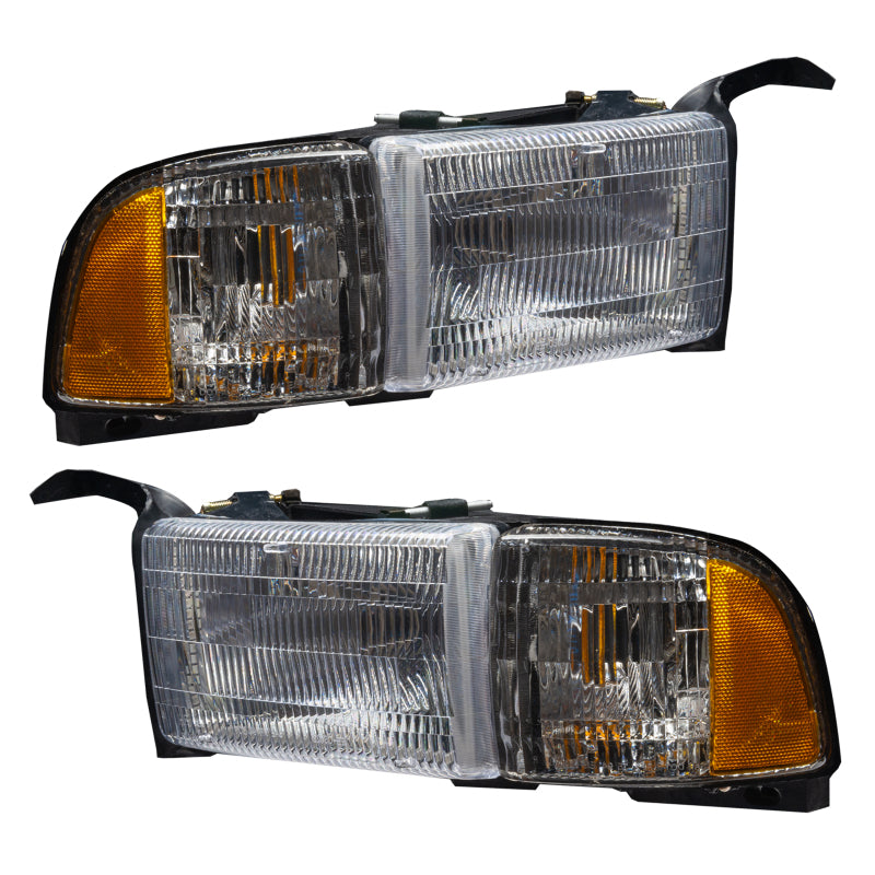 Oracle 94-02 Dodge Ram Pre-Assembled Halo Headlights - ColorSHIFT w/o Controller