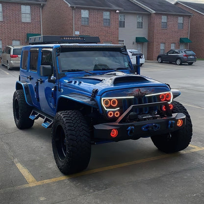 Oracle Vector Jeep Wrangler JK Grille Halo Kit - ColorSHIFT w/ Simple Controller