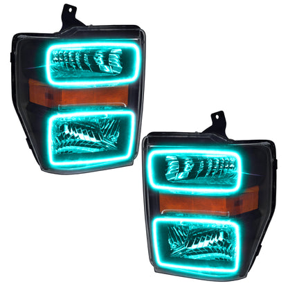Oracle 08-10 Ford F250/350 LED HL - Black - ColorSHIFT w/ 2.0 Controller