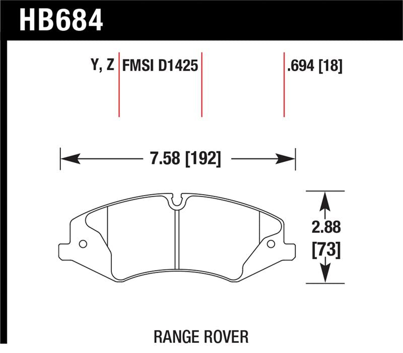 Hawk 10-13 Range Rover/Range Rover Sport Supercharged LTS Front Brake Pads