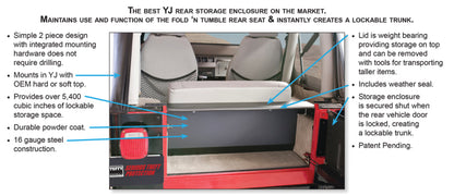 Tuffy Yj Tailgate Security Enclosure- 01Blk 8795 Yj Wg