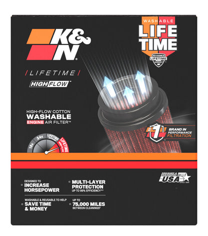 K&N Universal Rubber Filter 3.25 inch FLG / 5.75 inch Bottom / 3.5 inch Top / 6.6875 inch Height