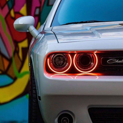 Oracle Dodge Challenger 15-21 LED Waterproof Halo Kit - ColorSHIFT w/ Simple Controller