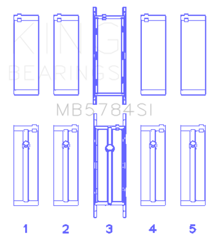 King Engine Bearings BMW N20B20 Main Bearing Set - Size +0.50mm