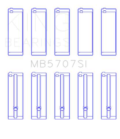 King Engine Bearings Hyundai G4KE/G4KC Main Bearings (Set of 5)
