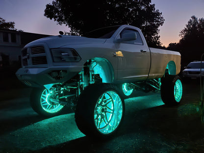 Oracle LED Illuminated Wheel Rings - Aqua