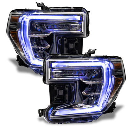 Oracle 19-21 GMC Sierra 1500 RGB+W Headlight DRL Upgrade Kit - ColorSHIFT 2