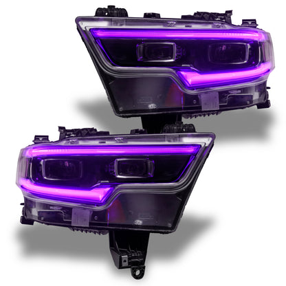 Oracle 19-21 RAM 1500 Projector LED Headlight DRL Kit - ColorSHIFT RGBW+A w/o Controller