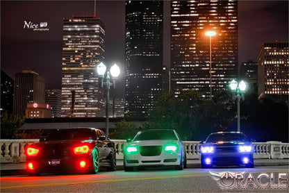 Oracle 11-19 Chrysler 300C DRL Upgrade w/ Halo Kit - ColorSHIFT w/ 2.0 Controller