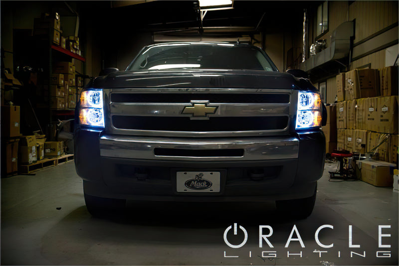 Oracle Chevy Silverado 07-13 Halo Kit Round Style - ColorSHIFT w/ Simple Controller