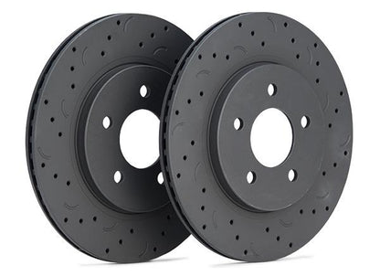 Hawk Talon 2013 Ford Mustang Base Drilled and Slotted Rear Brake Rotor Set