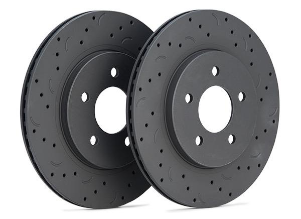Hawk Talon 2011 Chevy Caprice Drilled and Slotted Rear Brake Rotor Set