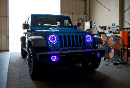 Oracle Jeep Wrangler JK 07-17 LED Waterproof Halo Kit - ColorSHIFT w/ BC1 Controller