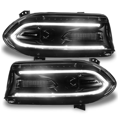 Oracle 15-21 Dodge Charger RGB+W DRL Headlight DRL Kit - ColorSHIFT w/ BC1 Controller