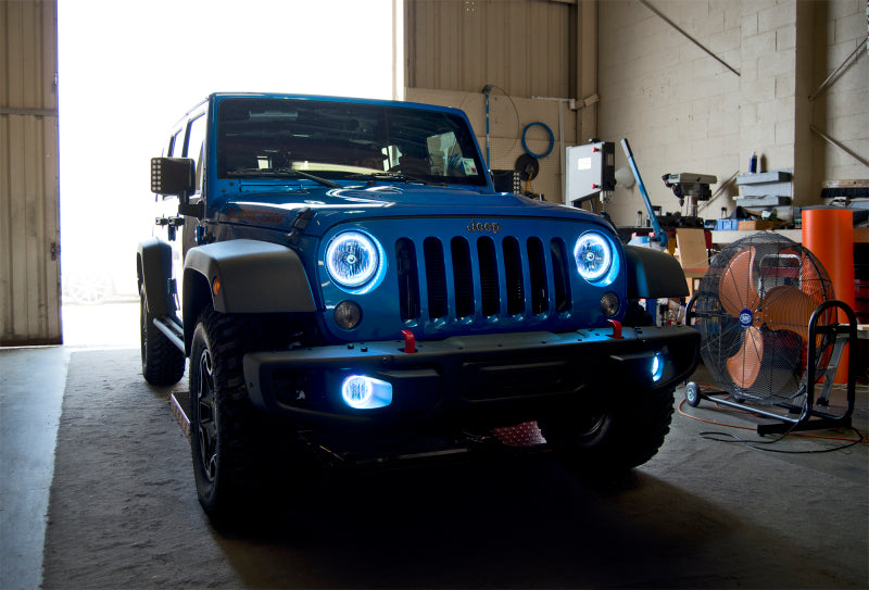 Oracle Jeep Wrangler JK 07-17 LED Waterproof Halo Kit - ColorSHIFT w/ 2.0 Controller