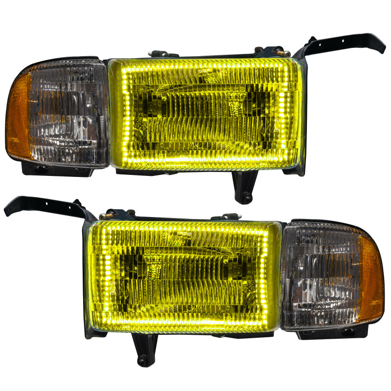 Oracle 94-02 Dodge Ram Pre-Assembled Halo Headlights - ColorSHIFT