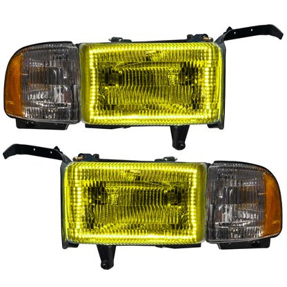 Oracle 94-02 Dodge Ram Pre-Assembled Halo Headlights - ColorSHIFT