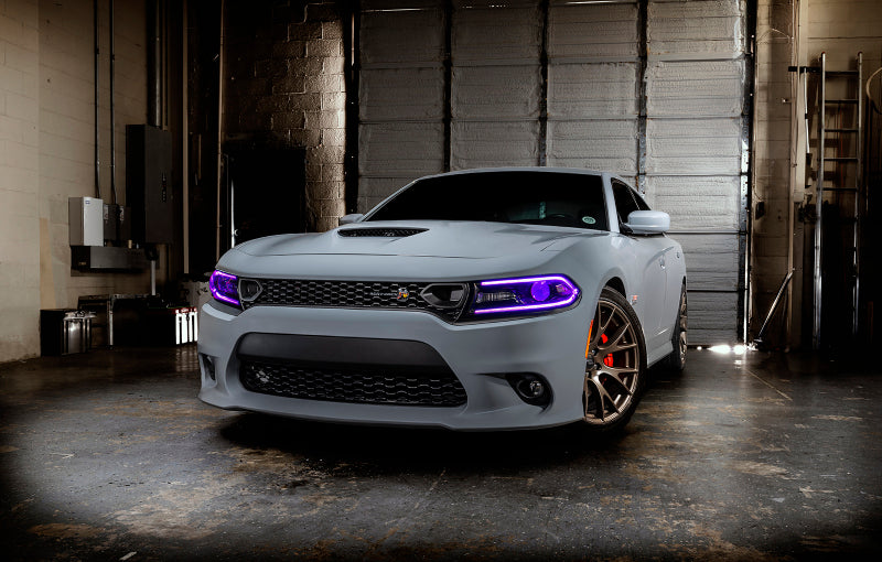 Oracle 15-21 Dodge Charger RGB+W DRL Headlight DRL Upgrade Kit - ColorSHIFT