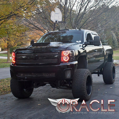 Oracle Chevy Silverado 07-13 Halo Kit Round Style - ColorSHIFT w/ BC1 Controller