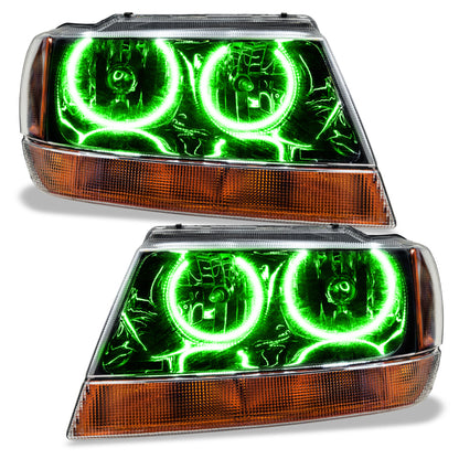 Oracle 99-04 Jeep Grand Cherokee SMD HL - Black - ColorSHIFT w/ Simple Controller