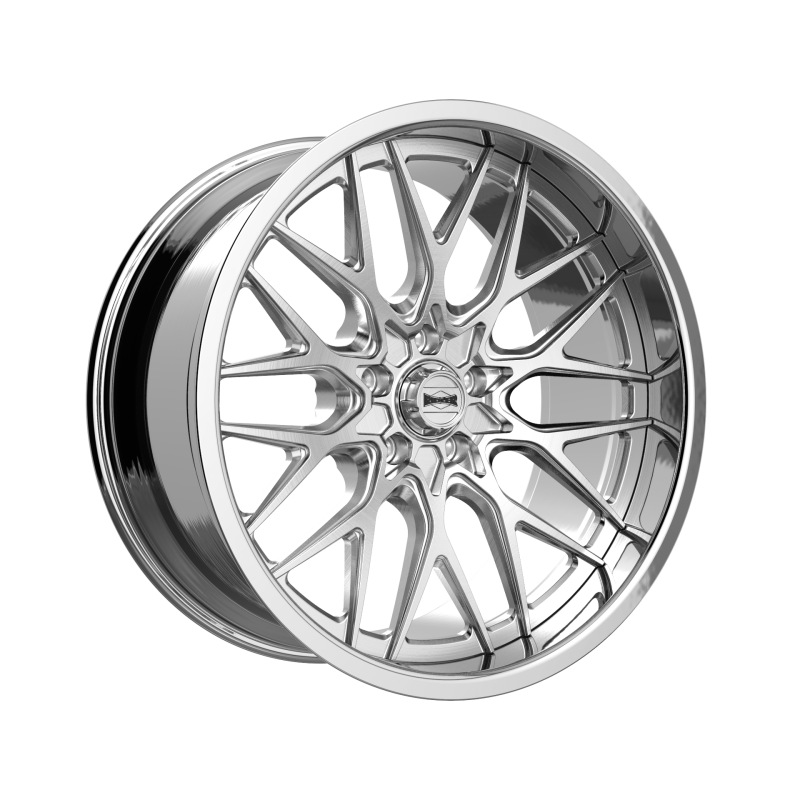 Ridler 681 22x10.5 / 5x120.65 BP / 10mm Offset / 83.82mm Hub Brushed w/ Polished Lip Wheel