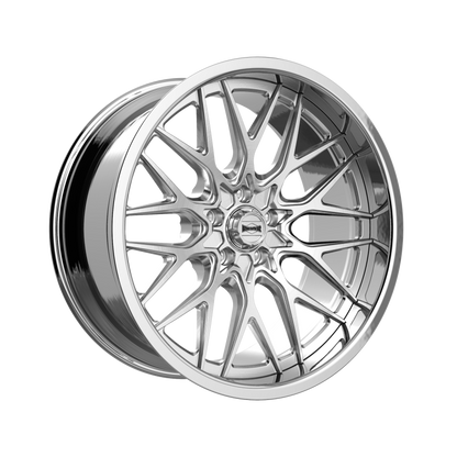 Ridler 681 22x10.5 / 5x120.65 BP / 10mm Offset / 83.82mm Hub Brushed w/ Polished Lip Wheel
