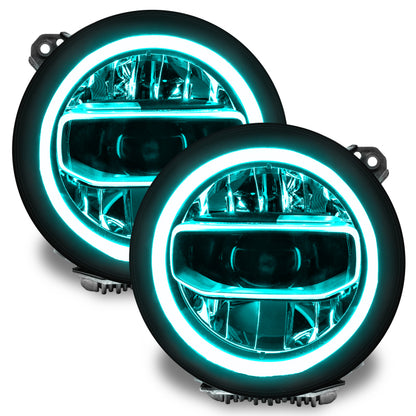Oracle Jeep Wrangler JL/JT RGB+W Headlight DRL Kit - ColorSHIFT w/ Simple Controller
