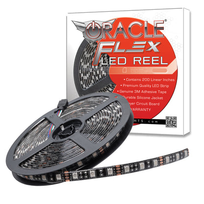 Oracle Exterior Black Flex LED Spool - Blue