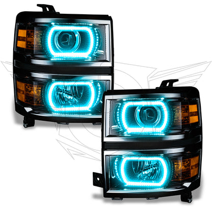 Oracle Chevy Silverado 14-15 Halo Kit Projector Style - ColorSHIFT w/ 2.0 Controller