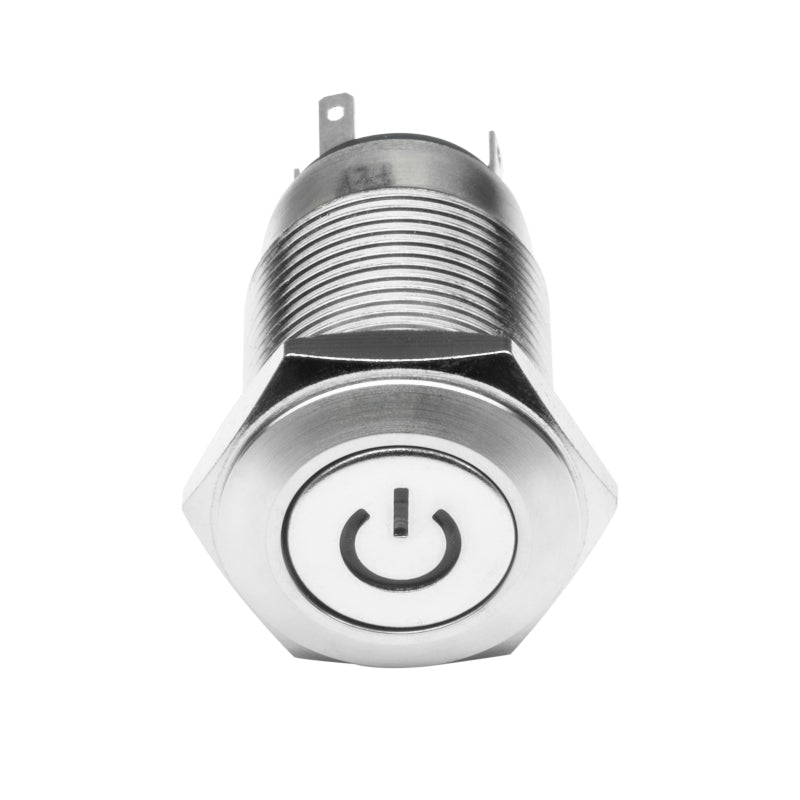Oracle Power Symbol On/Off Flush Mount LED Switch - White