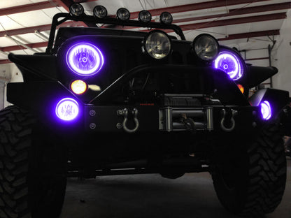 Oracle Jeep Wrangler JK 07-17 LED Waterproof Halo Kit - ColorSHIFT w/ BC1 Controller