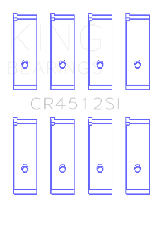 King Engine Bearings Honda D17A1/2 1.7L 16V (Size +0.25mm) Connecting Rod Bearing Set