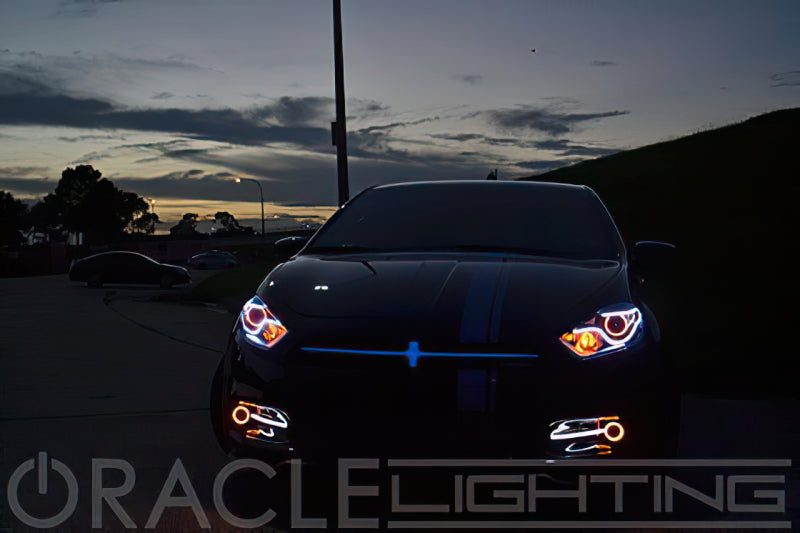 Oracle Dodge Dart 13-16 WP LED Projector Fog Halo Kit - White