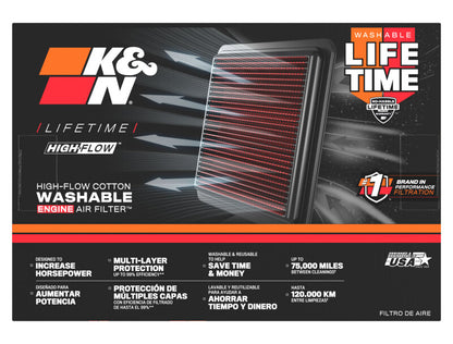 K&N 98-04 Ford Focus / 02-04 Focus SVT Drop In Air Filter