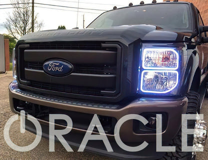 Oracle 11-16 Ford F250/350 LED HL - Black - ColorSHIFT w/ 2.0 Controller