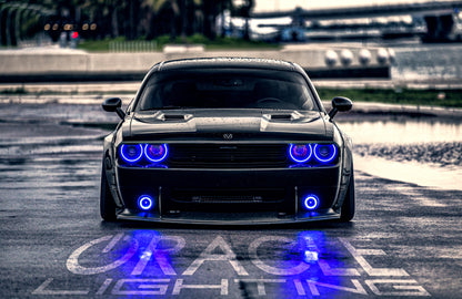Oracle Dodge Challenger 08-14 LED Waterproof Halo Kit - ColorSHIFT w/o Controller