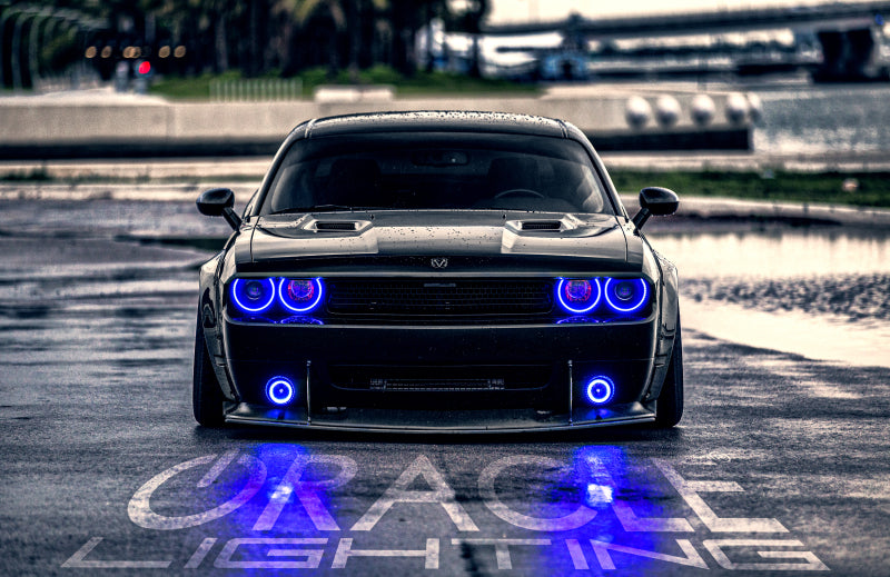 Oracle Dodge Challenger 08-14 LED Waterproof Halo Kit - ColorSHIFT w/ BC1 Controller