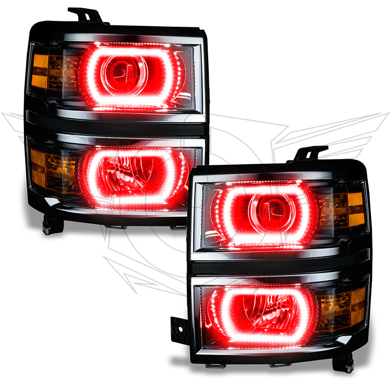 Oracle Chevy Silverado 14-15 Halo Kit Projector Style - ColorSHIFT w/ 2.0 Controller