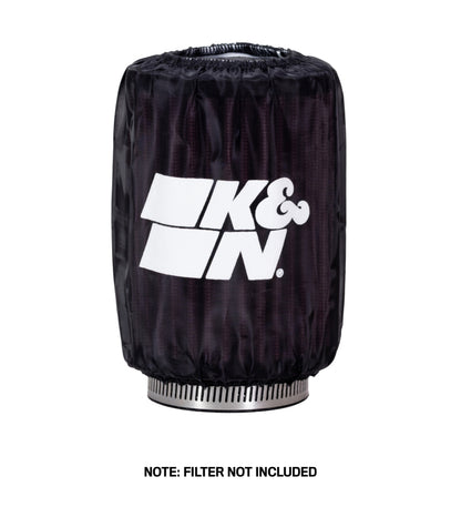 K&N Round Straight - Black - 3.5in ID x 5in H - PreCharger Air Filter Wrap Blue