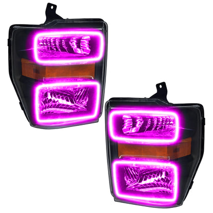 Oracle 08-10 Ford F250/350 LED HL - Black - ColorSHIFT