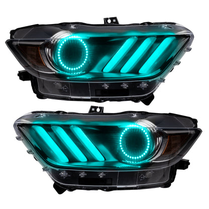 Oracle 15-17 Ford Mustang V6/GT/Shelby DRL w/ Halo Kit - ColorSHIFT w/ 2.0 Controller