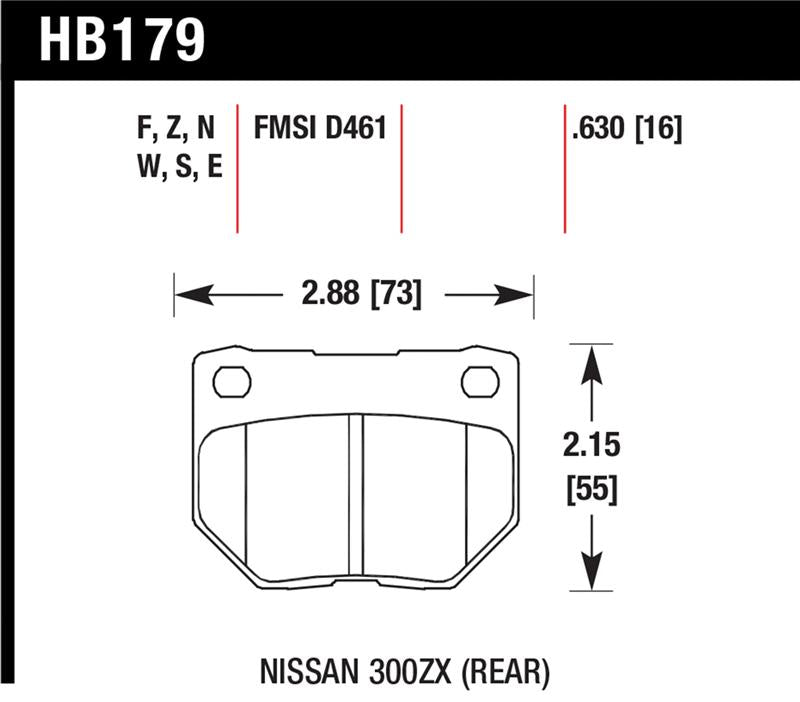 Hawk 06-07 WRX Blue 9012 Rear Race Pads