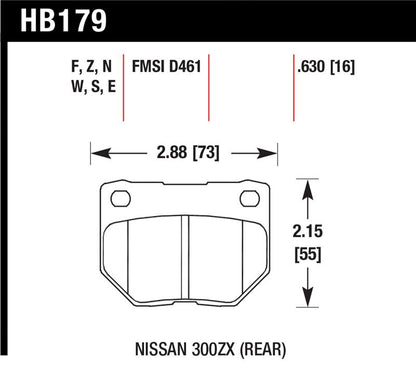 Hawk 06-07 WRX Blue 9012 Rear Race Pads