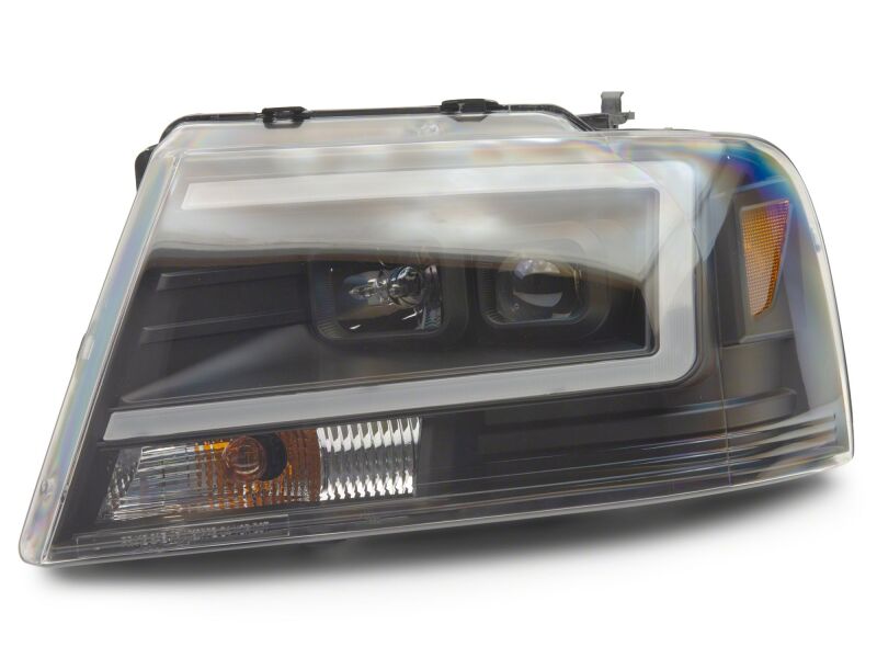 Raxiom 04-08 Ford F-150 Axial Series Projector Headlights- Black Housing- Clear Lens