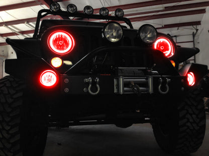 Oracle Jeep Wrangler JK 07-17 LED Waterproof Halo Kit - ColorSHIFT w/ BC1 Controller