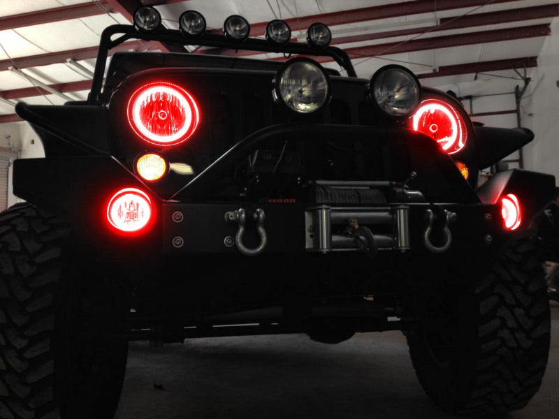 Oracle Jeep Wrangler JK 07-17 LED Waterproof Halo Kit - ColorSHIFT w/ 2.0 Controller