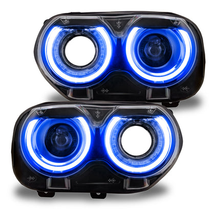 Oracle 15-21 Dodge Challenger RGB+W Headlight DRL Kit - ColorSHIFT w/ Simple Controller