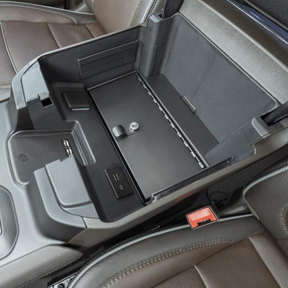 Tuffy Console Safe W/ Keyed Lock For Chevrolet Silverado W/ Wireless Charging Pad Console