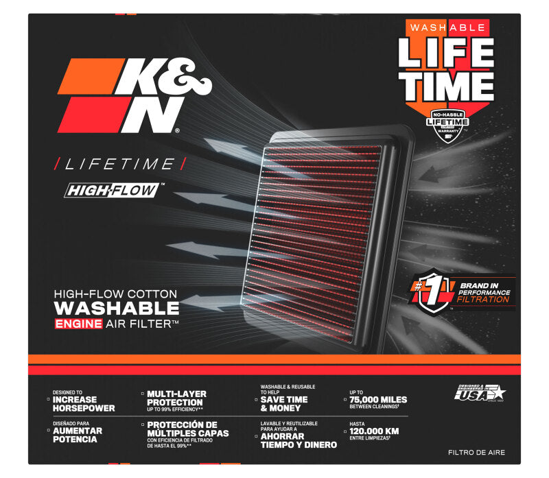 K&N 72-83 VW Bus Transporter 1.9L/2.0L Drop In Air Filter