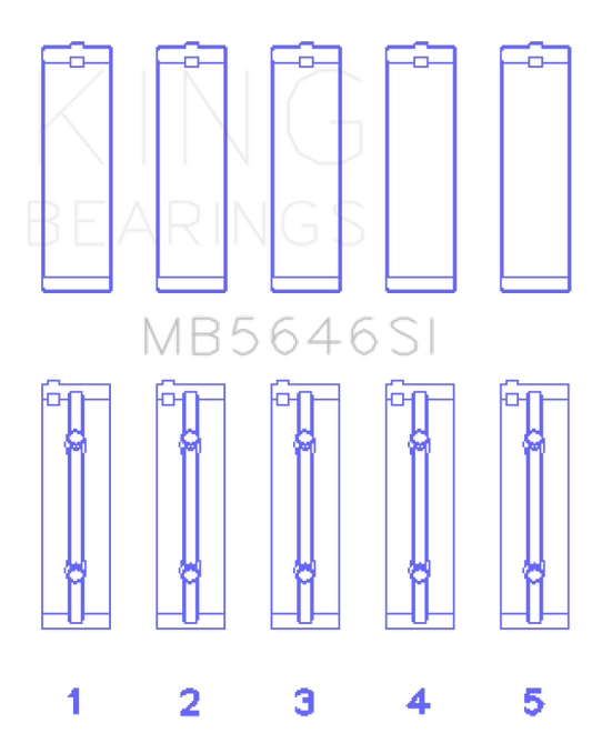 King Engine Bearings Toyota 1AZFE/2AZFE Main Bearing Set